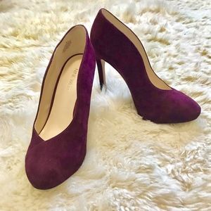 Maroon Suede Nine West Heels Sz 7